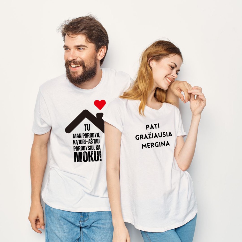 White Namas and Mergina t-shirts