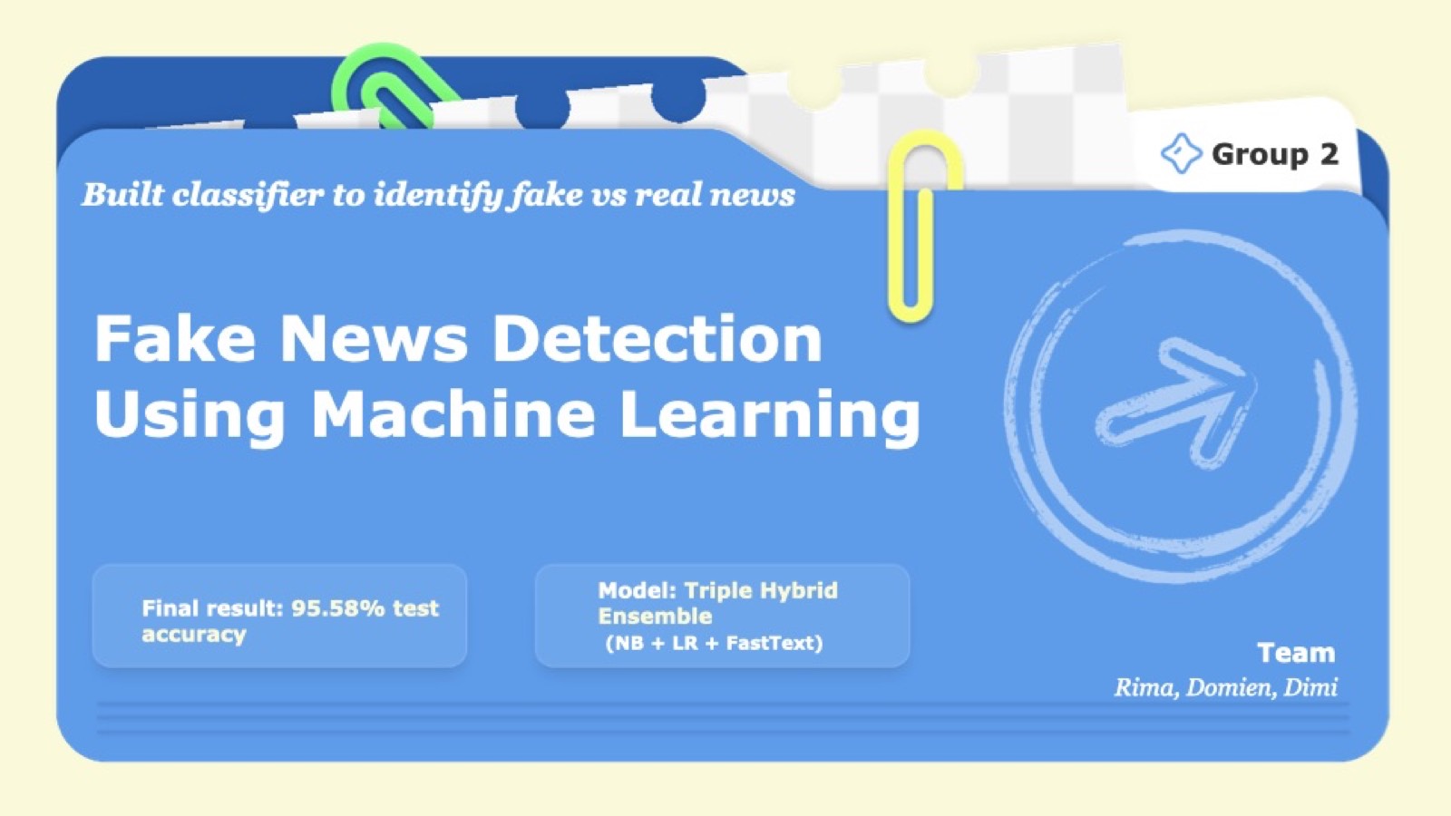 Fake News Detection presentation title slide